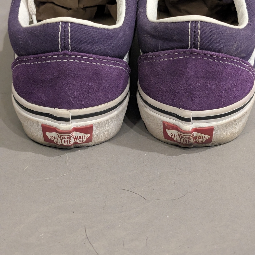 Vans Purple and White Old Skool Sneakers - Picture 6 of 6